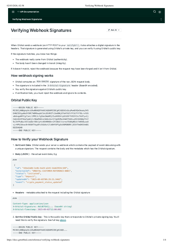Verify Webhook Signatures